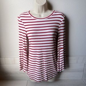 Old Navy 3/4 Bell sleeve - Red & White Stripe Shirt Top - Women’s XS